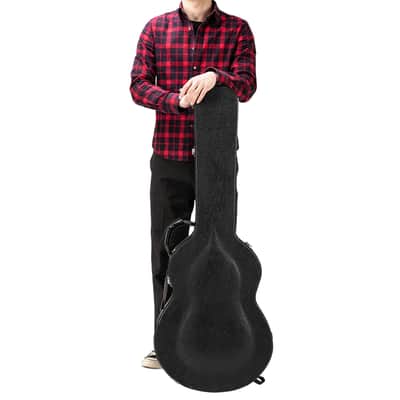 Glarry High-End Fine-Grain PU Leather Hard Case for 335 Style Semi-Hollow & Hollowbody Electric Guitar 2020s - Black image 11