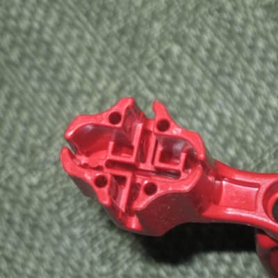 new old stock open package A+ D'Addario / Planet Waves 1st ver Pro-Winder RED String Winder & Cutter & Bridge PIn Puller, has different handle design than current DP0002 model,  from 2000s - for guitars, banjos, ukuleles, and mandolins image 11