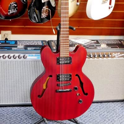 2008 Epiphone Dot Studio Semi-Hollow Electric Guitar w/Case! Worn Cherry Finish! VERY NICE!!! image 2