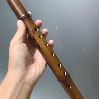 Handcrafted H’mong Bamboo Flute – Vietnamese Bawu Flute – Key C/D | Pro Sound, Vietnamese Artisan Quality, Smoked Bamboo - 8 Holes image 4