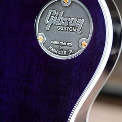 Gibson Custom Shop Les Paul Custom 5A Quilt Top Electric Guitar - Ocean Blue with Hardshell Case image 11