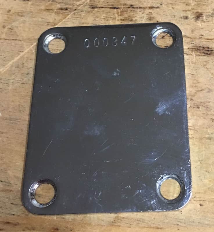 Fender Stratocaster telecaster neck plate #000347 image 1