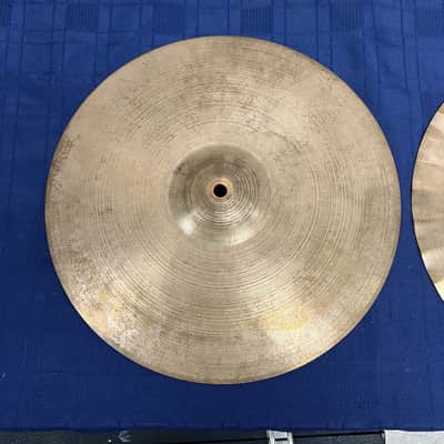 Vintage Paiste 2002 Sound Edge 14" Hi Hat Cymbal Pair Black Label image 2