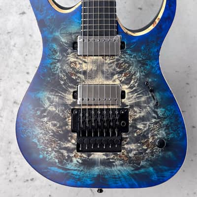 Mayones Duvell Elite Pro 7 Trans Jean Black 3 Tone Burst Satin image 4