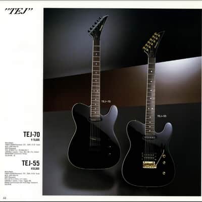 1992 Fernandes Japan TEJ-55 HS Contemporary Telecaster (Black/Gold) image 3