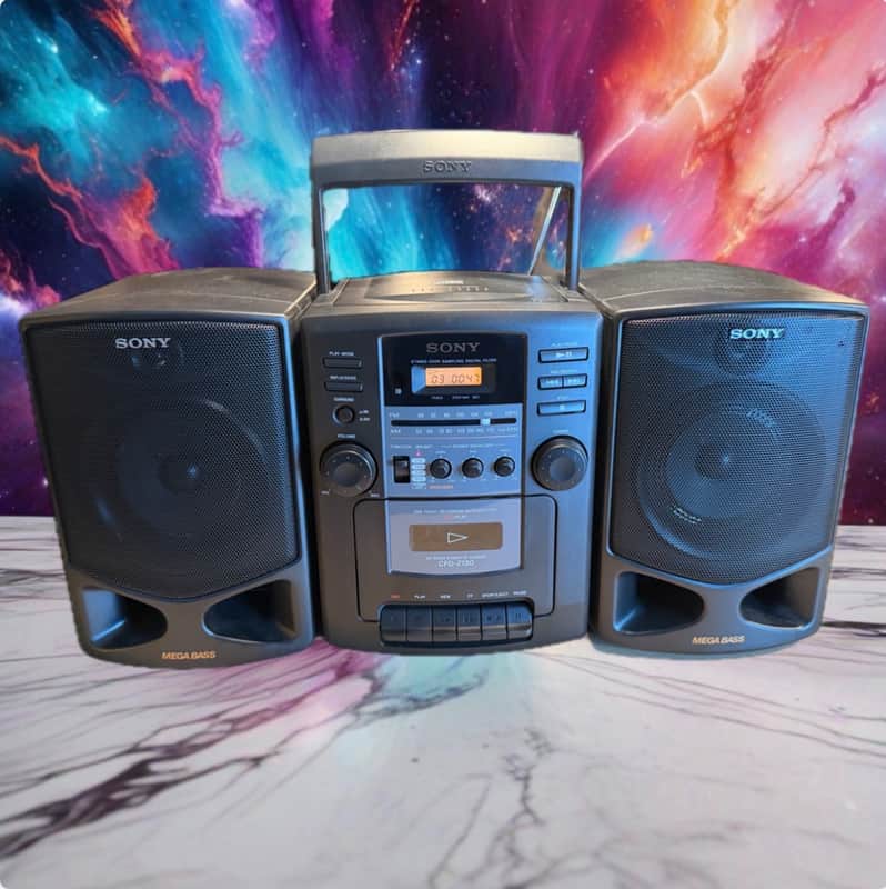 SONY CFD-Z130 CD PLAYER Cassette Player Recorder AM/FM Radio Boombox Working🎶