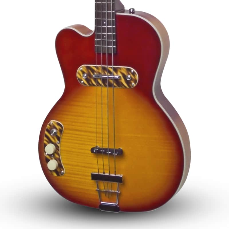 Kay Left-Handed Electronic "PRO" Bass Guitar K162VHS-LH 2017 Honey Sunburst - Refurbished image 1