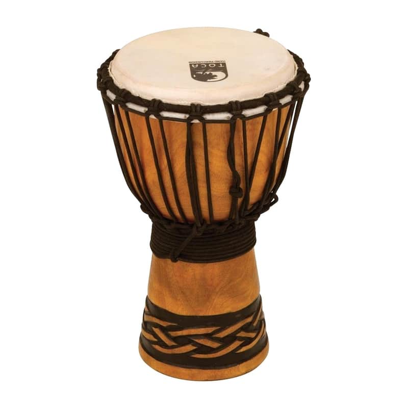 Toca TODJ-7CK Origins Series Rope Tuned Wood 7-Inch Djembe, Celtic Knot Finish image 1