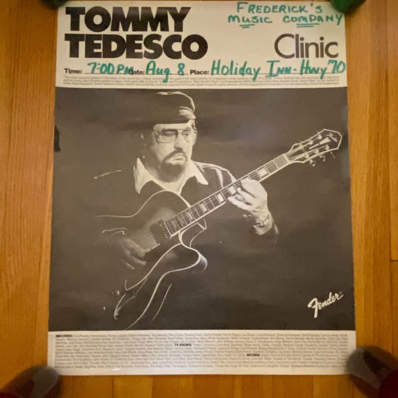 TOMMY TEDESCO (Wrecking Crew Session Guitarist) POSTER & Signed Program image 1
