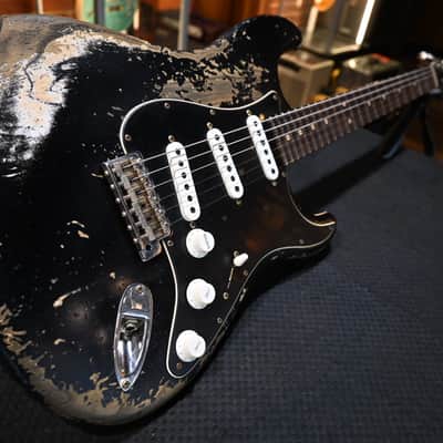 Fender Custom Shop 1965 Stratocaster Super Heavy Relic - Aged Black #7288 image 3