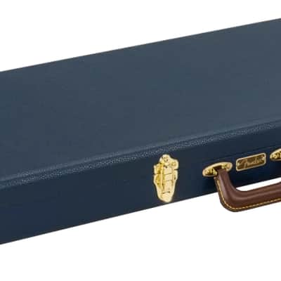 Fender Classic Series Wood Guitar Case - Strat/Tele, Navy Blue image 3