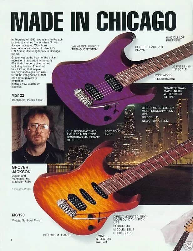 Washburn (Made in USA) Grover Jackson designed MG120 Mercury