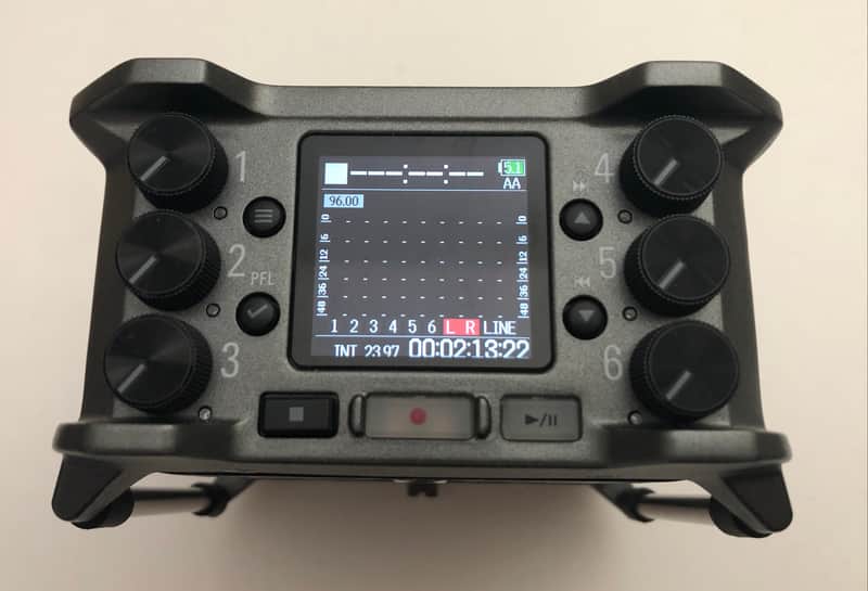 Zoom F6 Multitrack Field Recorder w/ BTA-1 Wireless Adapter, carrying case, and battery image 1