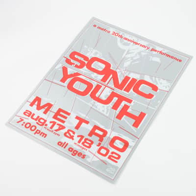 Sonic Youth w/ Wolf Eyes Metro 8/17-18 2002 - Poster - 18"x23" Owned by Sonic Youth image 2