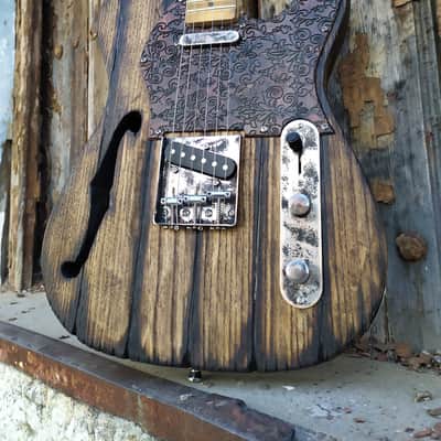 American Vintage Old Wood Engraved Pickguard image 14