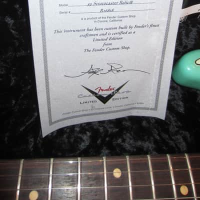 Fender Custom Shop Limited Edition NAMM '59 Stratocaster Relic w/ Matching Pro Junior Amp 2006 - Sea Foam Green image 11