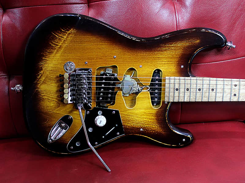 Palermo PG3 Guitar EVH Van Halen Frankenstein Pickup Floyd Rose Tobacco Burst W/ Case NEW image 1