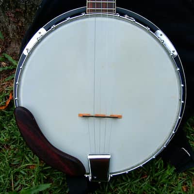 Hohner Vintage Japan 5 String Resonator Banjo 1970s Mahogany image 4