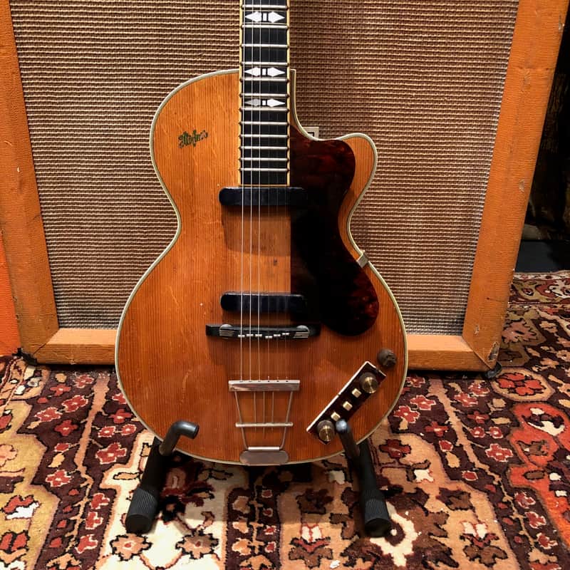 Vintage 1959 Hofner Club 60 Natural Blonde Electric Guitar w/ Bound Ebony Flame image 1