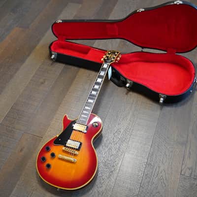 Lefty! 1985 Gibson Les Paul Custom Solid Electric Guitar Vintage Cherry Sunburst + Hard Case