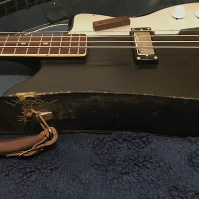 Teisco Kawai Tuxedo Bass Guitar - Short Scale - Vintage Chipboard Bass Case - 1968 image 14