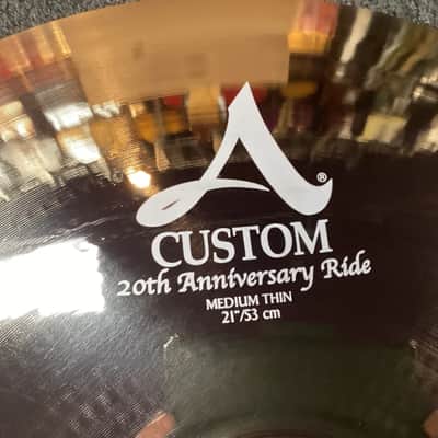Zildjian 21" A Custom 20th Anniversary Medium Thin Ride Cymbal image 3