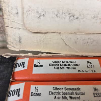Vintage 1960's Gibson Guitar String Counter Top Display Box w/ String Boxes, Strings! image 8