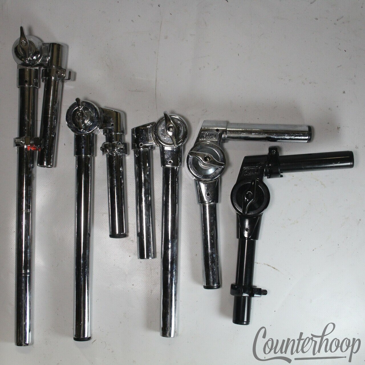 PEARL 5x Tom Drum Post Arms Hardware Angle Bass Mounts + Memory-Lock Clamps — main photograph