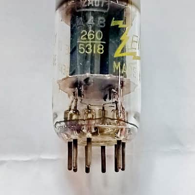 50s Zenith long plate slanted square getter 12AU7 ECC82 electron tube image 2