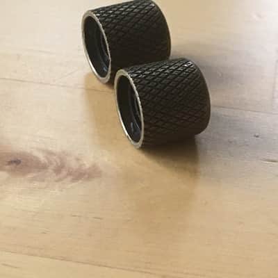 Two Custom Bronze Aged Brass Gold Relic Knobs for Fender Tele P Bass Split Shaft Telecaster Pair image 3