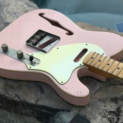 Real Life Relics Tele Telecaster Body F Hole Double Bound Aged