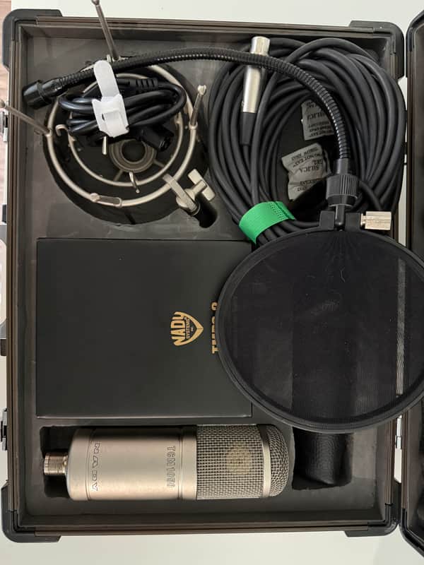 Nady TCM 1050 Tube Condenser Microphone Kit with PSU, Cables & Case image 1