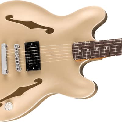 Mint Fender Tom DeLonge Starcaster Satin Shoreline Gold Rosewood Fingerboard image 3
