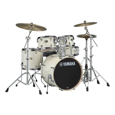 Yamaha Stage Custom Birch Classic White 5pc Kit w/Hardware image 1