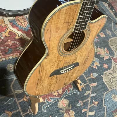 Oscar Schmidt 6 String Acoustic-Electric Guitar Right, Spalted Maple (OG10CESM) image 6