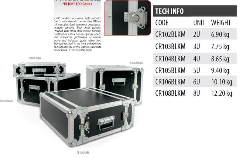 Proel Flight Case Cr 103 Blkm 3 U image 1