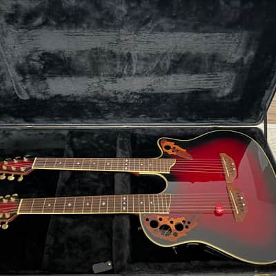 Ovation CSD225 Celebrity Double Neck Ruby Red burst image 2