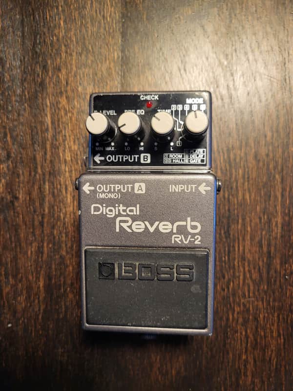 Boss RV-2 Digital Reverb (Dark Gray Label) 1987 - 1989 - Gray image 1