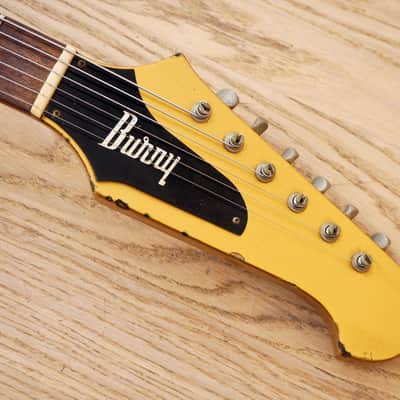 1980s Burny FB-85 F-Bird III Vintage Electric Guitar Gold Mist Poly P-90s, Japan image 4
