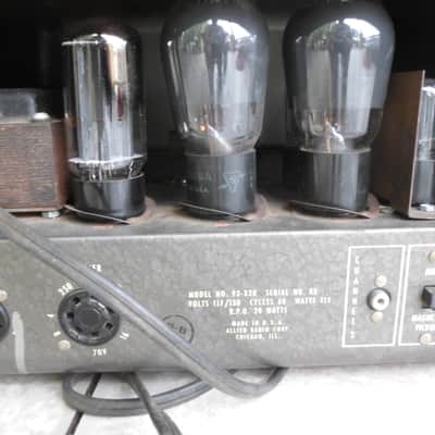 Knight Rare Vintage 1955 Dual 6L6 Tube PA Amplifier Serviced image 3