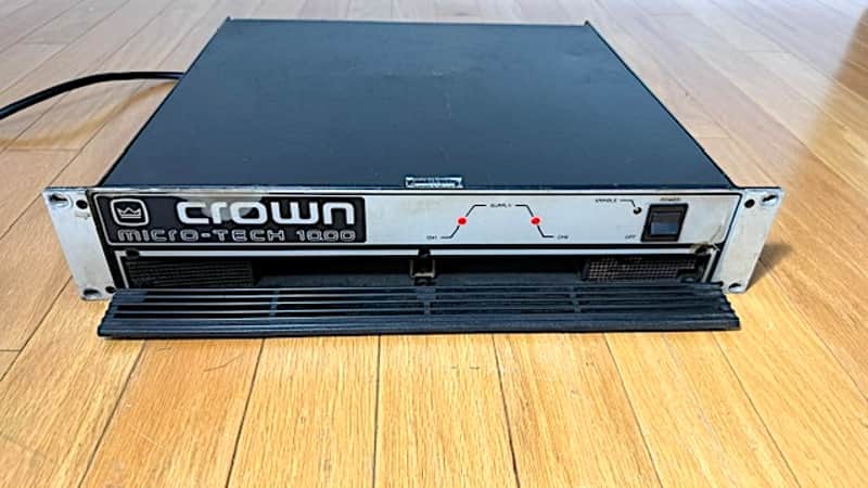 Crown Micro-Tech 1000 Silver & Black Professional 2 Spc Rack Mount Stereo Power Amplifier, Tested image 1