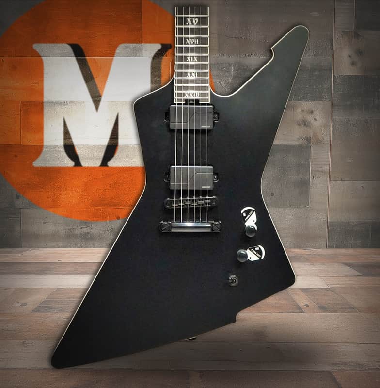 Schecter E-1 SLS Evil Twin - Satin Black Electric Guitar (1343) image 1