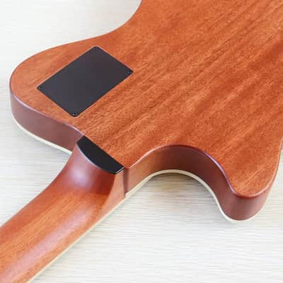 Natural Matte Finish Silent Classic Electric Guitar, Spruce Top Body, Mahogany Neck image 8