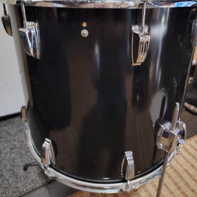 Ludwig 3 Ply With Inner Rings 18"(Diameter)x16"(Depth) Floor Tom 1970's - Black Wrap image 7