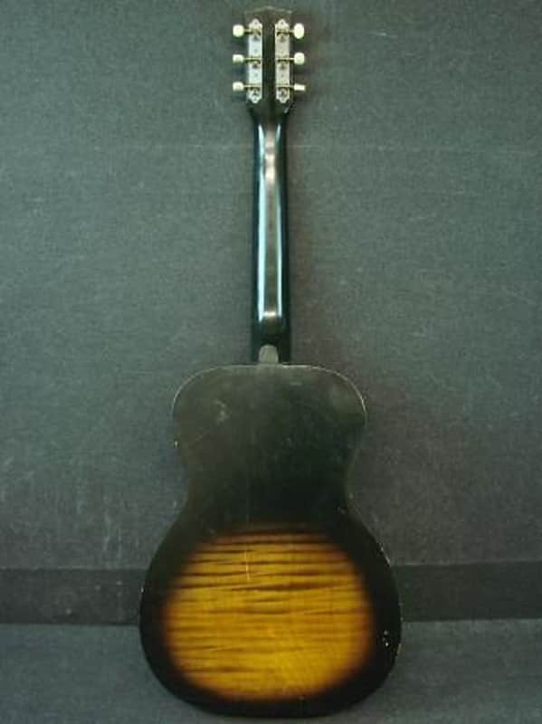 Vintage Silvertone H604 Parlor Acoustic Guitar Sunburst | Reverb