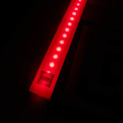 LED Guitar Strap Handmade White One Button Control Rechargeable With Charger add on image 4
