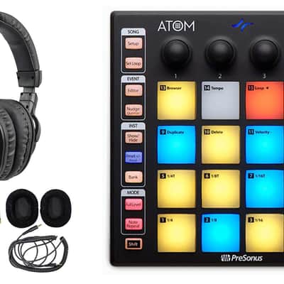 PRESONUS ATOM 16 Pad USB MIDI RGB DJ Controller+Studio One Software+Headphones image 12