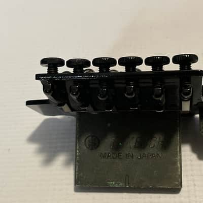 1990's Jackson Dinky Guitars JT-580LP Takeuchi Black Licensed Floyd Rose Tremolo Guitar Bridge image 8