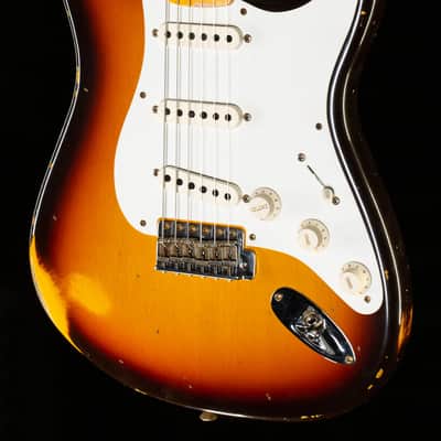 Fender Custom Shop 1958 Stratocaster Relic Faded Aged Chocolate 3-Color Sunburst (571) image 1