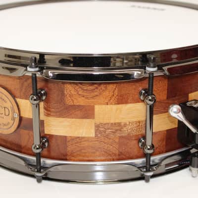 Holloman Custom Drums 5x14" Mahogany/Oak - Hand rubbed urethane over danish oil image 3